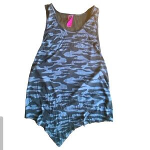 La Senza Black Gray Leopard Print Tank Top XS